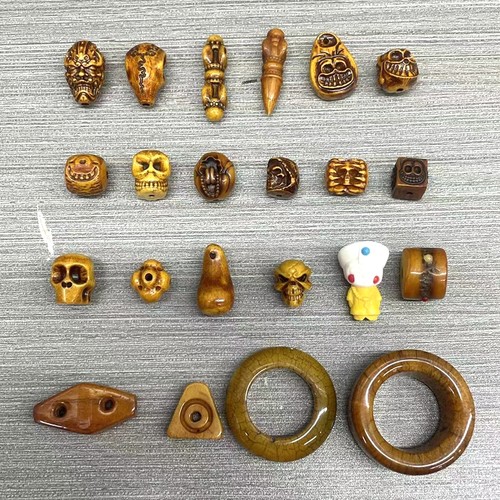 藏式配件骨艺隔珠腰珠三通骆驼骨牛骨文玩配珠散珠尸陀林跑环