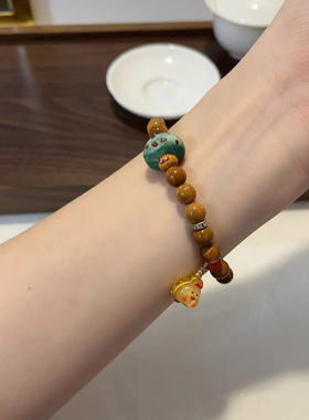 原创设计库克单圈手链 搭配鹿角毒蘑菇好看女生文玩手串配饰品