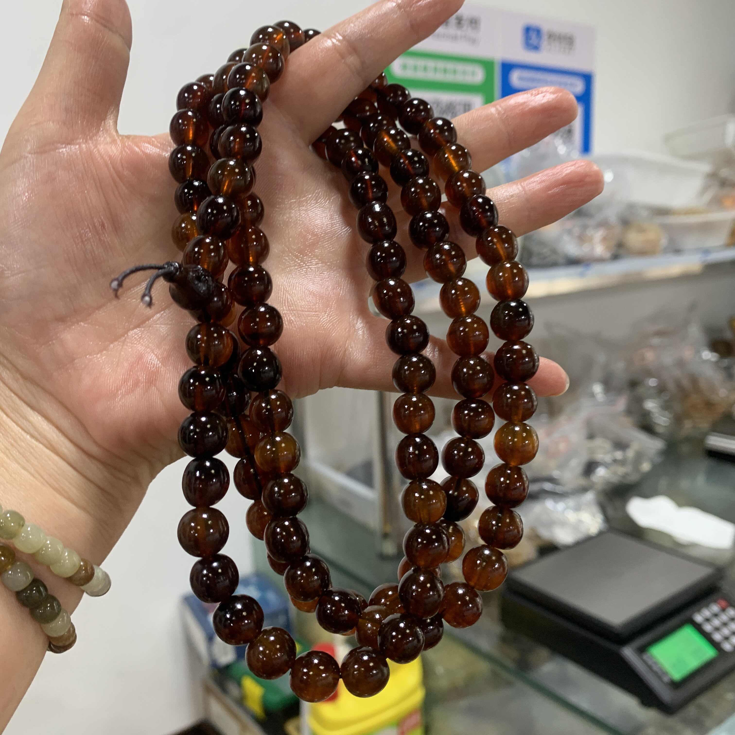山龟壳108多圈手链项链10毫米手链满血文玩手把件工艺摆件饰品
