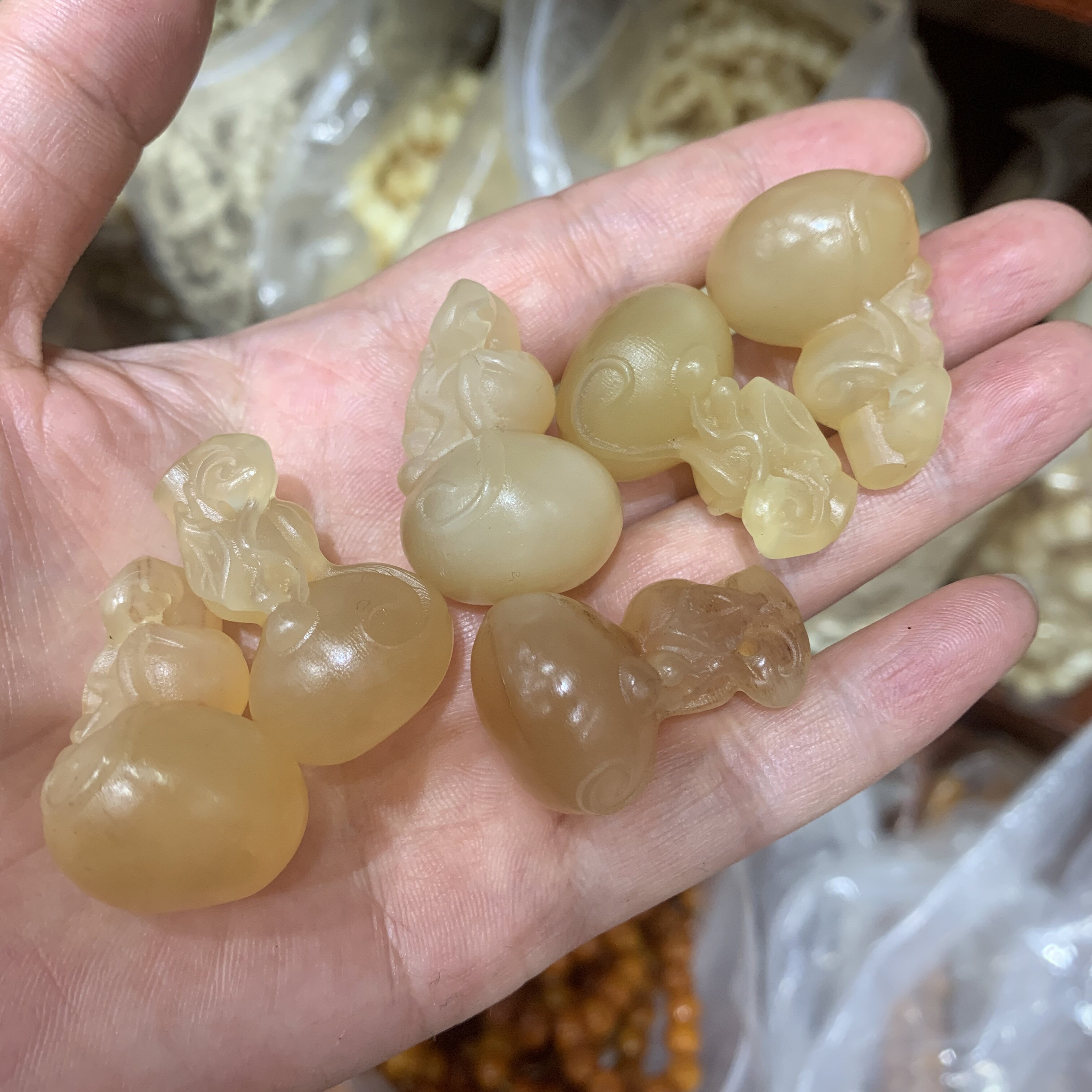 羊角雕刻貔貅葫芦吊坠项链手链手工diy配件材料编绳项链挂件手链