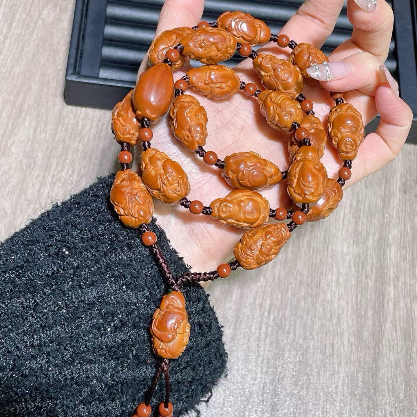 新品 橄榄核财弥项链