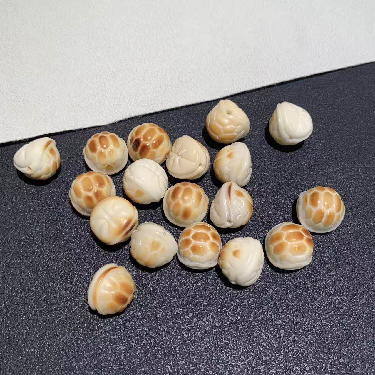 象牙果炭烤富甲 diy配件手工编织手绳项链文玩佛珠挂件手串配饰