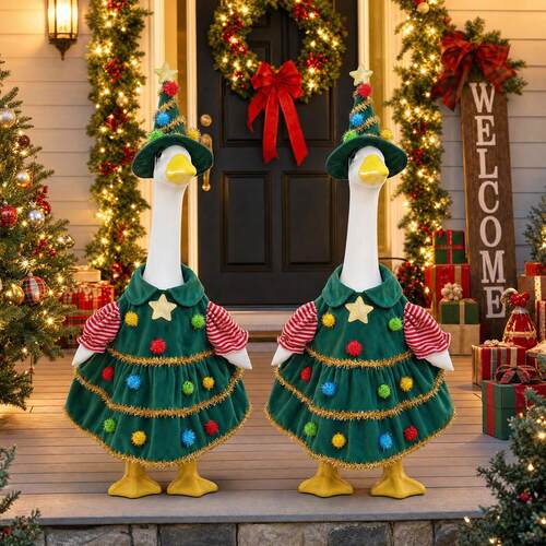 23 inch porch goose clothes Christmas tree themed dress