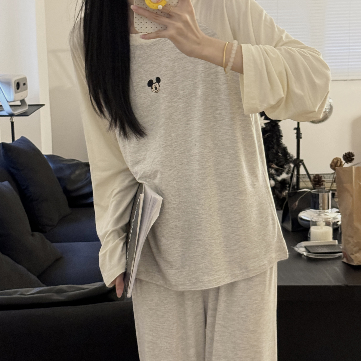 莫代尔睡衣女春秋季慵懒风家居服