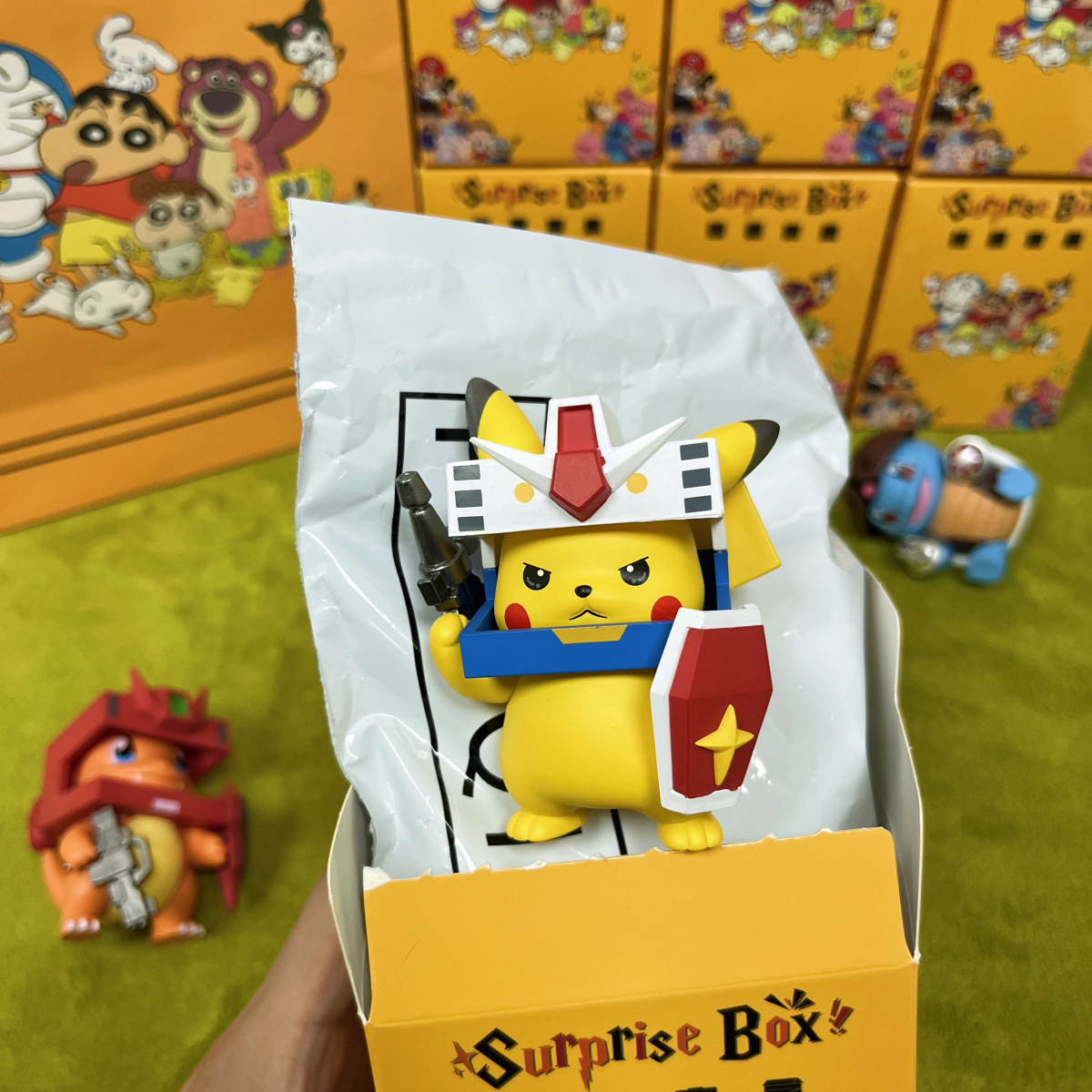 【原创盲盒】皮卡丘变装系列4款撕拉盲盒高达可爱桌面摆件礼物