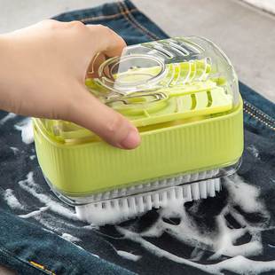 肥皂起泡盒洗衣刷二合一带滚轮免手搓鞋 刷子多功能香皂沥水收纳盒