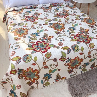 床铺盖夹棉床单多用垫加厚炕盖单件清仓 纯棉床盖全棉绗缝被春夏季