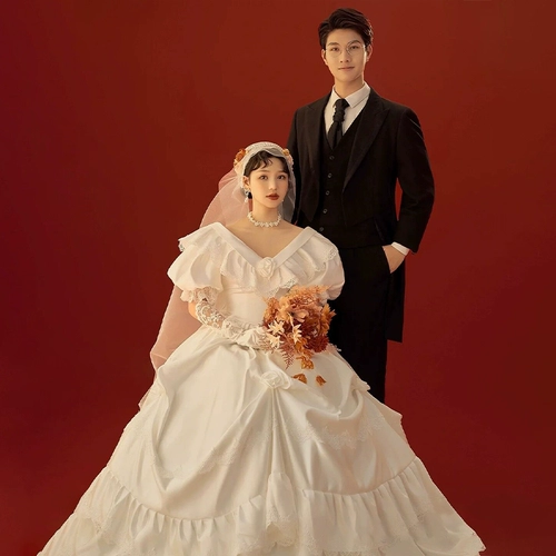 Ретро свадебное свадебное платье в стиле Гонконг