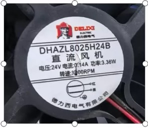 德力西DHAZL8025H24B 24V 0.14A 8CM变频器散热风扇