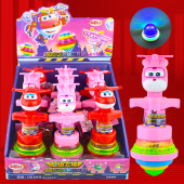 金稻谷灯光陀螺儿童创意玩具糖果零食盒装 发光手办迷你手持陀螺