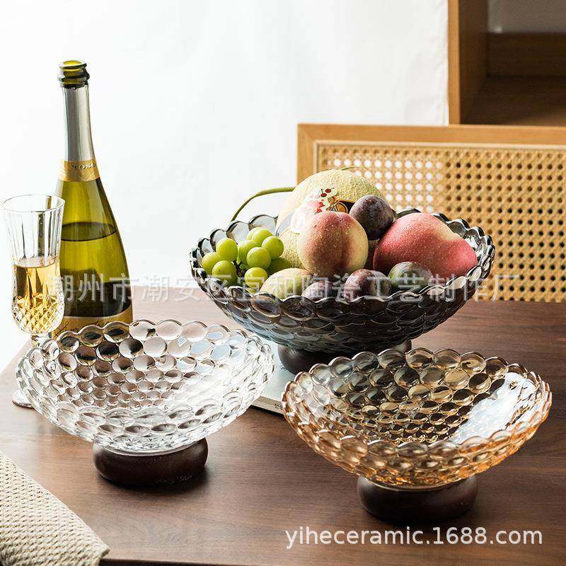 2026款果盘果蔬实木高客脚水果玻璃家用厅糖果盘子盘台茶精致新中,餐饮具,果盆/果盘/果篮,淘宝优惠券,粉丝福利购,淘宝优惠卷