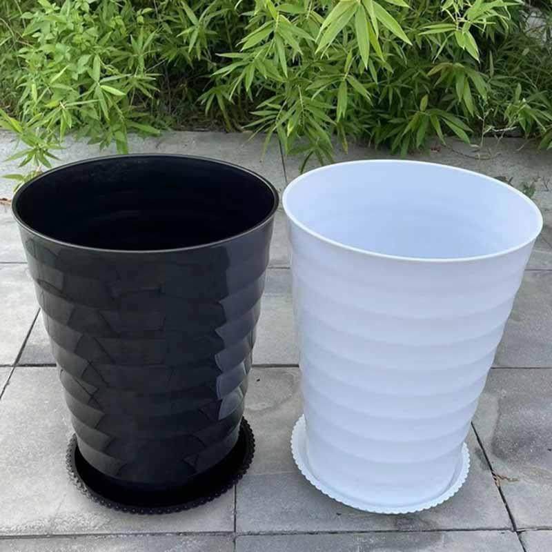 2026款家特大号厅黑白色螺纹花卉金钱树花盆客树脂植用阳物台简约,家居饰品,花盆,淘宝优惠券,粉丝福利购,淘宝优惠卷