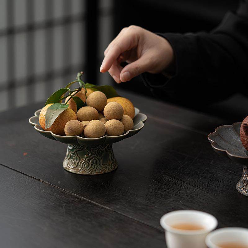 2026款花瓣面茶点盘式日高脚壶承干盘茶托盘功夫茶具桌摆盘果盘果,餐饮具,果盆/果盘/果篮,淘宝优惠券,粉丝福利购,淘宝优惠卷