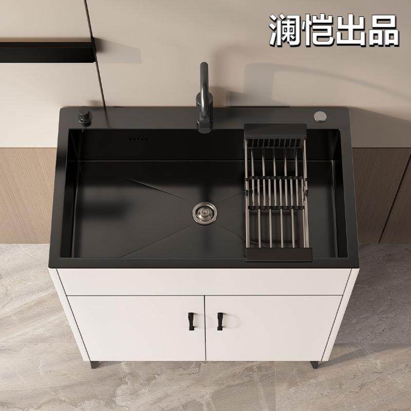 新款槽水不锈钢洗菜厨房出租柜房家用单双槽洗碗池简易一体橱柜子,家装主材,水槽单品,淘宝优惠券,粉丝福利购,淘宝优惠卷