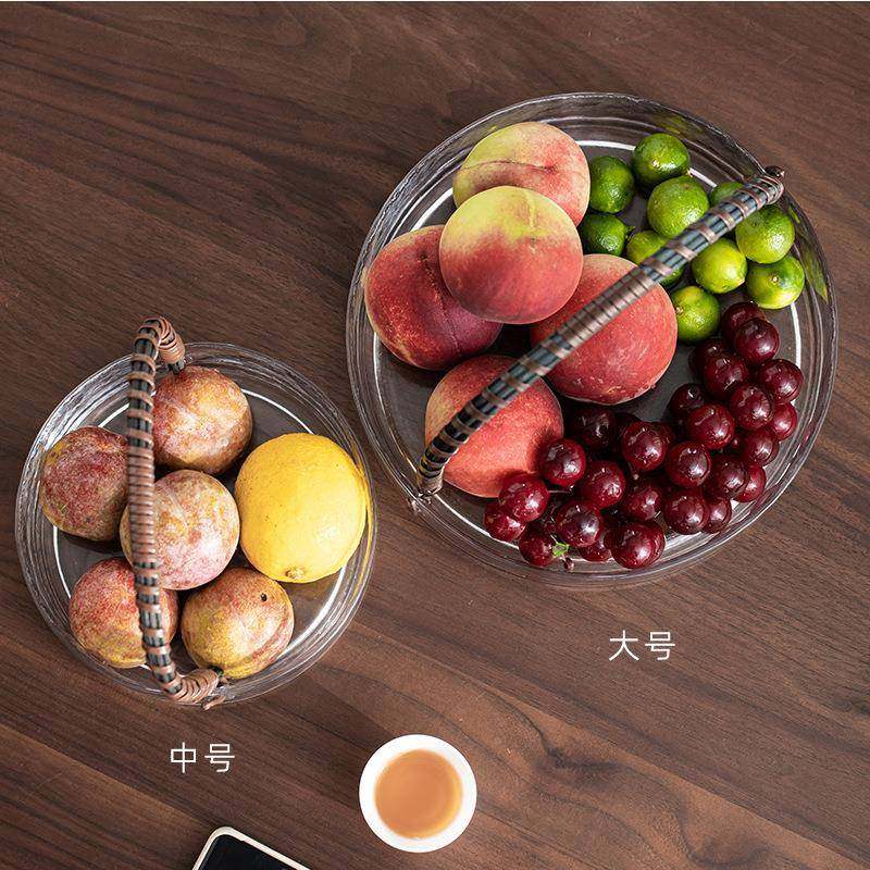 2026款提藤玻璃果茶盘创意冰北欧家用客厅几干果零水果盘桶食茶点,餐饮具,果盆/果盘/果篮,淘宝优惠券,粉丝福利购,淘宝优惠卷