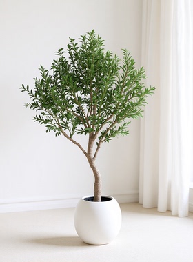 北欧仿真植物橄榄树盆栽造景观室内客厅大型仿生绿植家居落地摆件