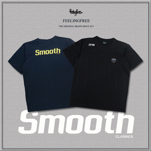Feelingfree条纹足球秋衣Smooth夏季 休闲透气速干T恤街舞bboy 短袖
