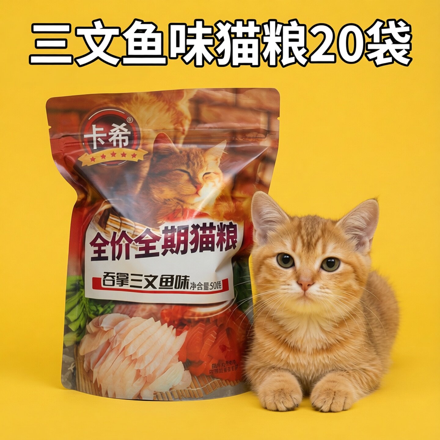 卡希吞拿三文鱼猫粮20袋10Kg