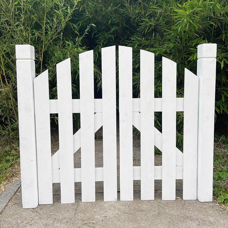 防腐木栅栏门庭院拱门院子门口木门围栏户外花园围墙碳化木门