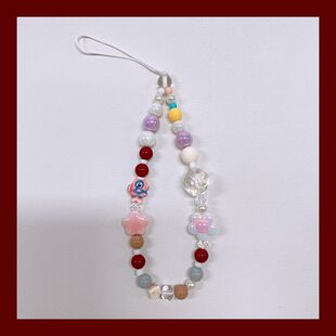 ccd挂绳相机气质串珠手链通用便携贴纸挂绳手机壳链条ccd手绳链子