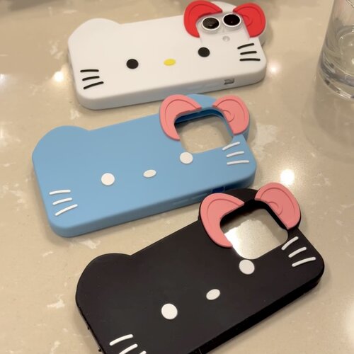 可爱kittyKT猫适用iphone15手机壳苹果13/16promax新款12女款11全包防摔14pro硅胶保护壳
