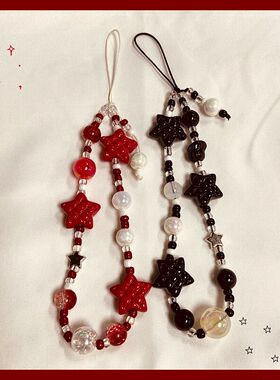 新年过年星星壳链相机链ccd手工串珠链挂绳挂件挂饰挂链