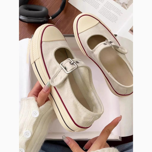 厚底帆布鞋女2025新款休闲时尚