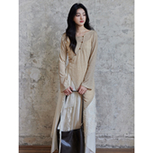 女重工多裁片网纱裙套装 贰羊设计 禅意不规则针织衫 新中式 南梧