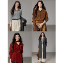 女冬灯芯绒叠穿上衣 一衣多穿复古气质设计感衬衫 贰羊设计 织序