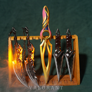 『金属』瓦罗兰特兵器模型手办无畏契约近战武器摆件黑波刃显卡刀