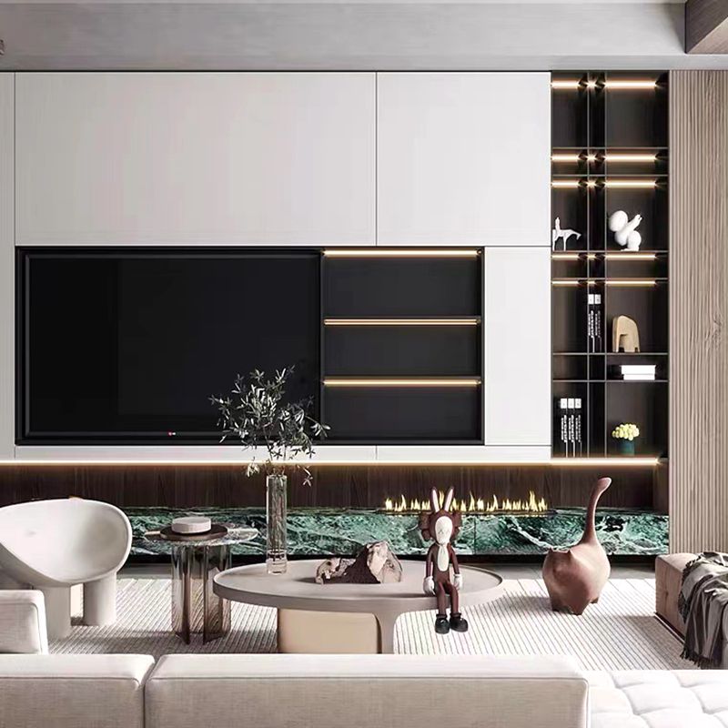 销304不锈钢壁龛嵌入式电视背景柜卫浴带灯壁龛置物柜架定制金属