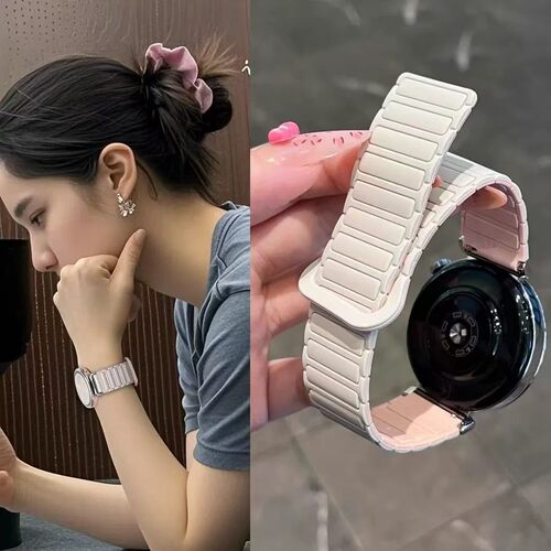 适用华为手表GT5表带watchgt4磁吸gt7硅胶高级gt6腕带女运动男gt3