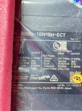 议价-全新欧姆龙伺服驱动器R88D-1SN15H-ECT，OMRN-可维修