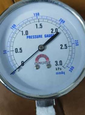 台湾华记微差表3kpa300mmAq直立黑壳微压1/4pt