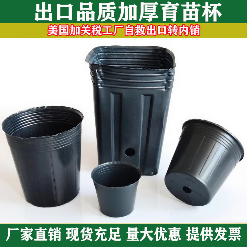 加厚营养钵育苗杯育苗袋一次性塑料厂家直销蔬菜杯黑营养杯育秧盆