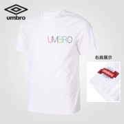 UMBRO Ô 2019 Mùa hè Mới Nam Đơn giản Mẫu chữ đơn giản Thể thao Áo thun ngắn tay UI192AP2553 - Áo phông thể thao