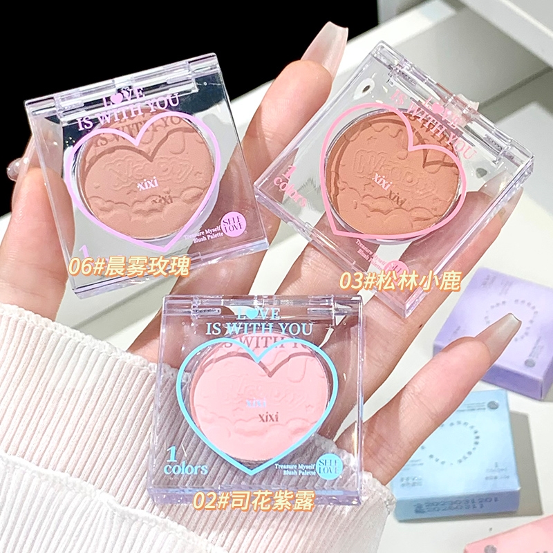 腮红腮紫腮蓝哑光提亮高光修容一体盘裸妆胭脂晒红膨胀色氛围