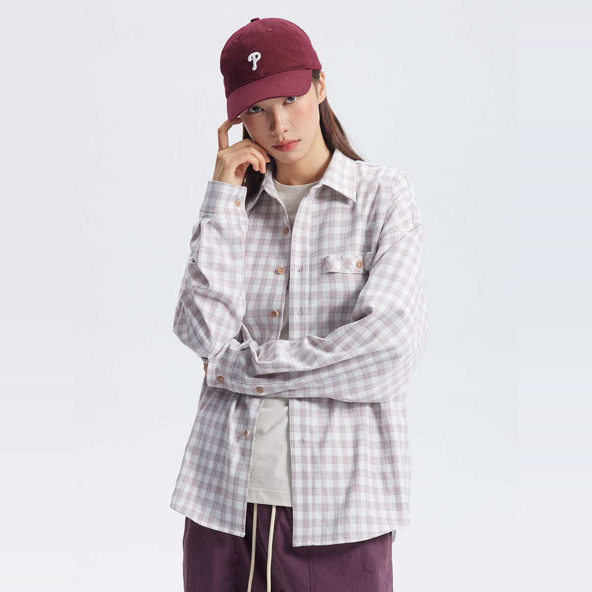 STRIIS 24AW约翰真棒格子衬衫宽松潮牌长袖衬衣复古休闲外套