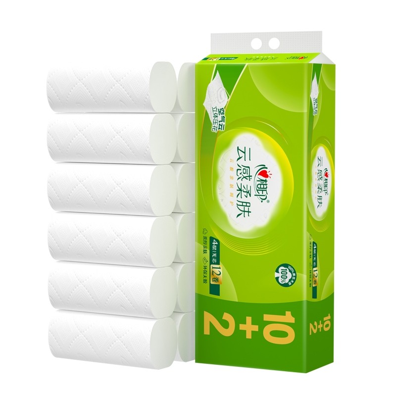 心相印云感柔肤无芯卷纸4层100克卫生纸厕纸纸巾卷筒纸家庭囤货装,洗护清洁剂/卫生巾/纸/香薰,卷筒纸,淘宝优惠券,粉丝福利购,淘宝优惠卷