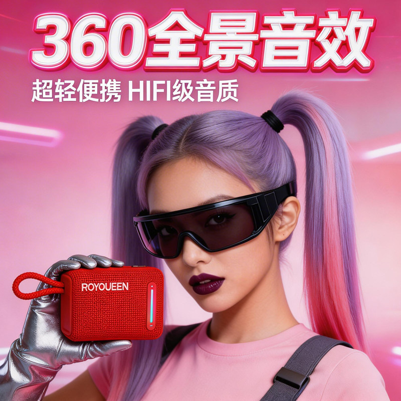 朗琴G31蓝牙音箱小型便携迷你户外重低音炮高音质大音量无线音响