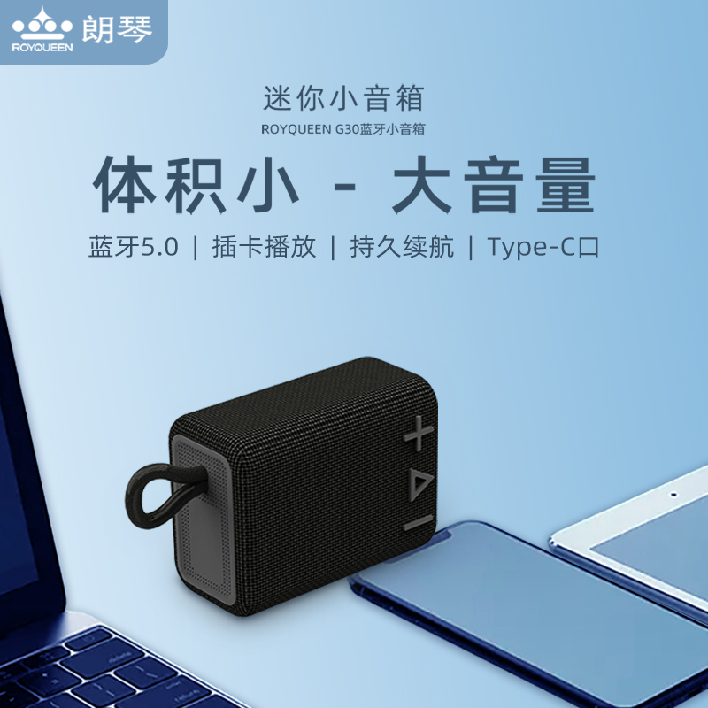 朗琴G30无线蓝牙音箱便携式超重低音炮户外高音质插卡迷你小音响