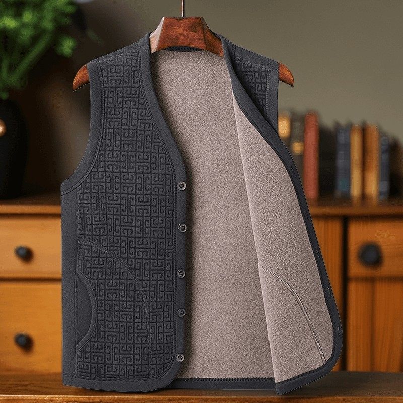 爸爸装加绒马甲秋冬中老年男士时尚爷爷装外穿双面绒保暖加厚背心,男装,常规马甲,淘宝优惠券,粉丝福利购,淘宝优惠卷