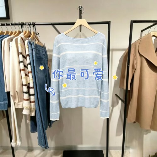 商场同款针织衫女26夏秋新款含桑蚕丝山羊绒上衣326313022_DY