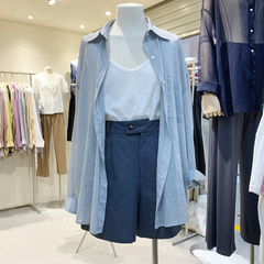 Official map real price 75 cotton 25 polyester 2021 summer new loose cardigan women sunscreen women