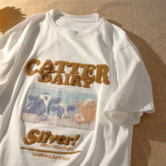 Official map price 65 polyester 30 cotton 5 spandex 2021 summer cartoon short sleeve T-shirt