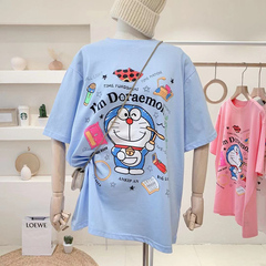 Special official picture polyester cotton spandex new jingle cat print short sleeve shirt