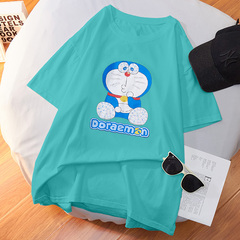 Real price 2021 summer new round neck cartoon loose Pullover short sleeve T-shirt
