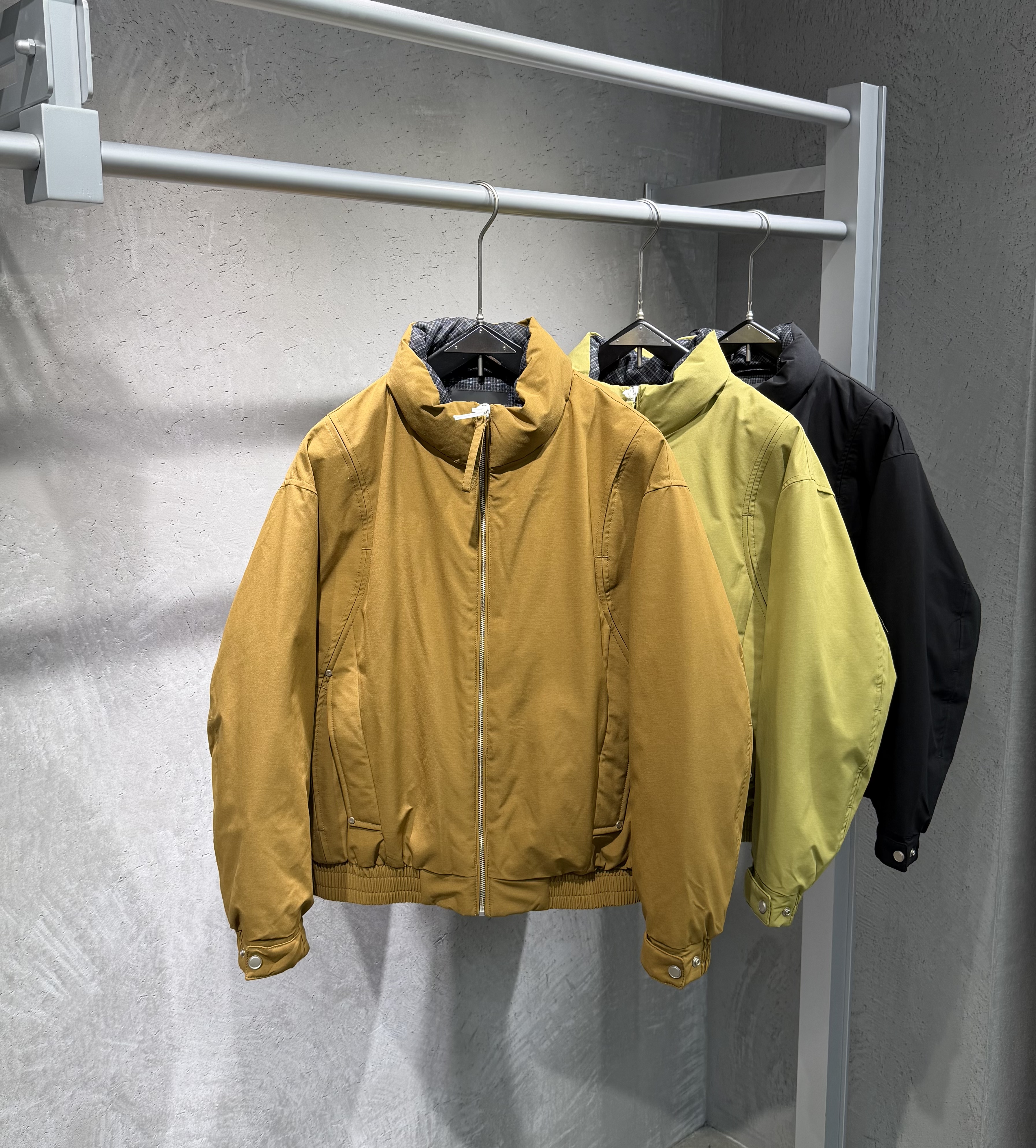 冬季新款男士90白鸭绒立领羽绒服日系简约风休闲百搭通勤加厚外套