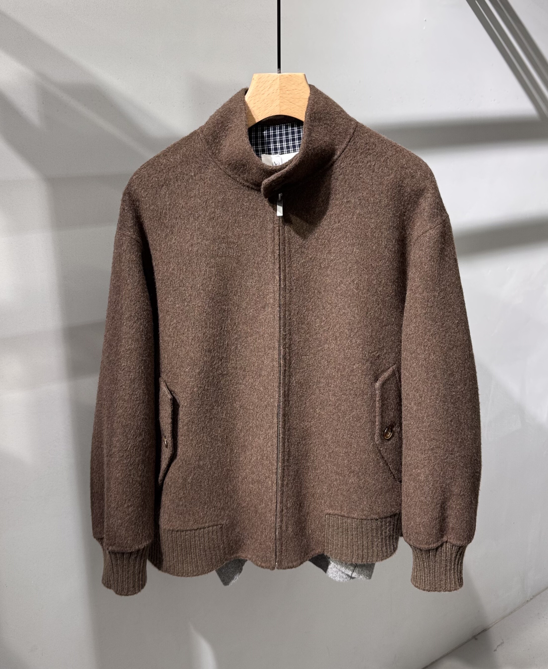 冬季新款男士羊毛呢夹克美式复古潮流宽松百搭加厚保暖双面呢外套