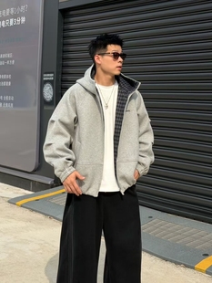 羽绒服美式 冬季 卫衣开衫 男士 宽松百搭加厚保暖90鸭绒羽绒外套 新款